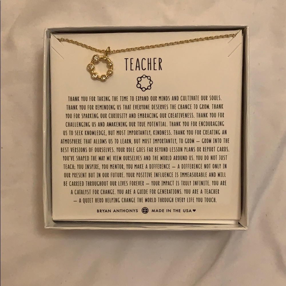 Bryan Anthony Teacher Necklace